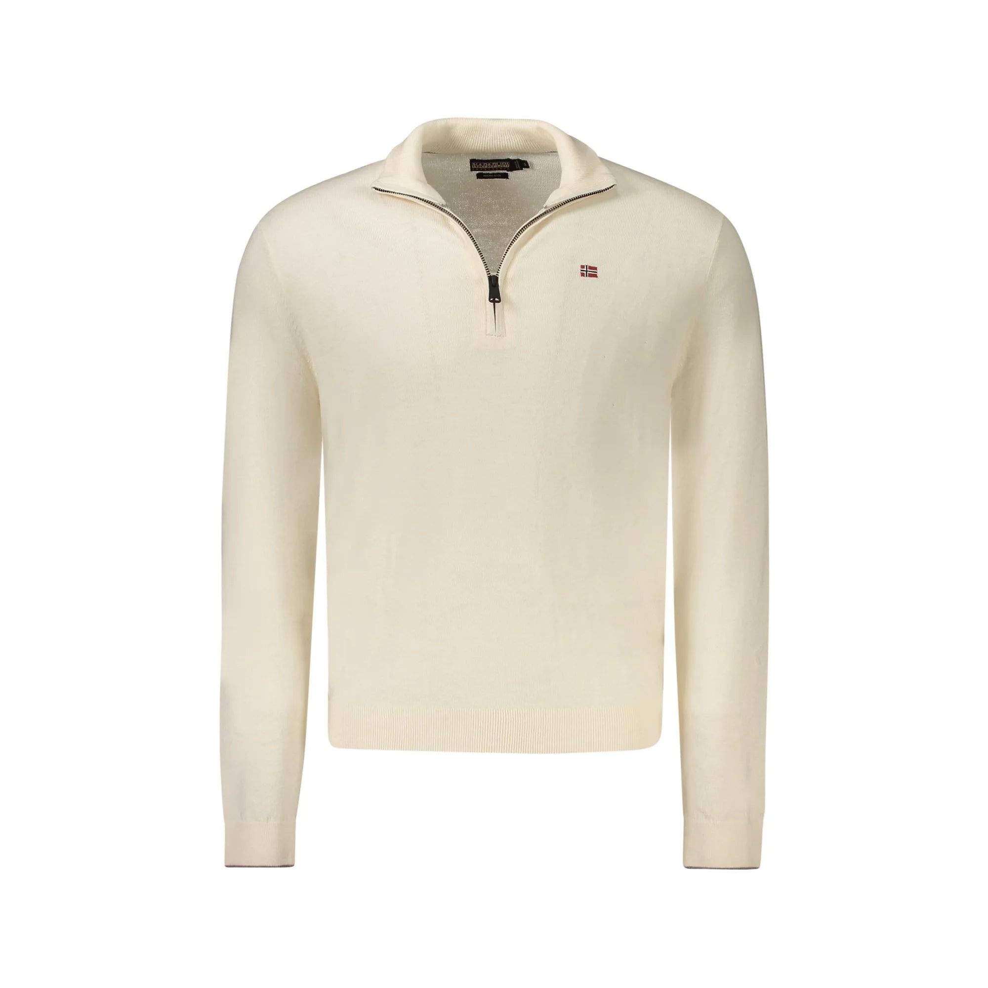 Napapijri Maglione Uomo Bianco Mezza Zip Maniche Lunghe Maglie - foto prodotto